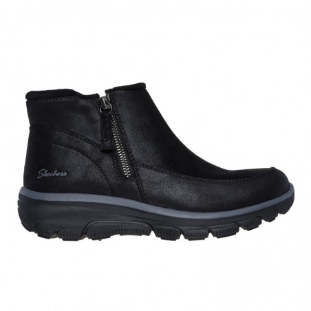 Botines Planos Mujer Skechers Relaxed Fit: Easy Going - Intl Negro-Negro