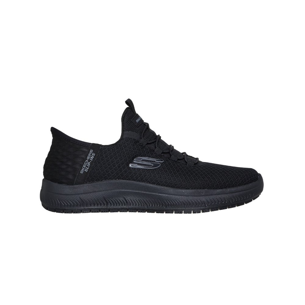 Sneakers Mujer Skechers Slip-Ins Work: Summir Negro-Negro