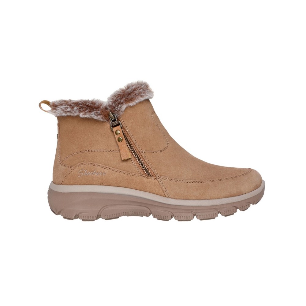 Botines Planos Mujer Skechers Easy Going Cuero