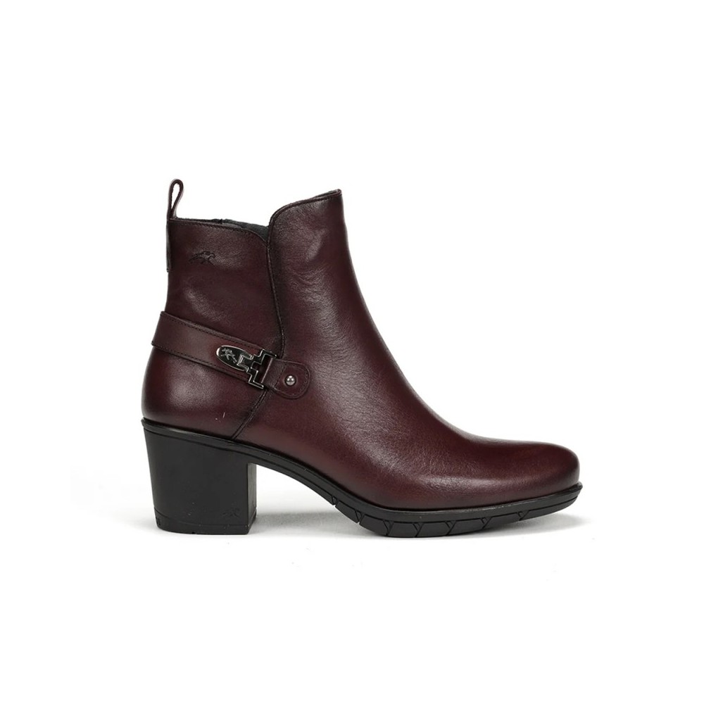 Botines de Tacón Mujer Fluchos Nydia F1798 Burdeos