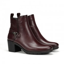 Botines de Tacón Mujer Fluchos Nydia F1798 Burdeos