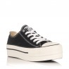 Zapatillas Lona Victoria Tribu Doble Lona Mujer Negro