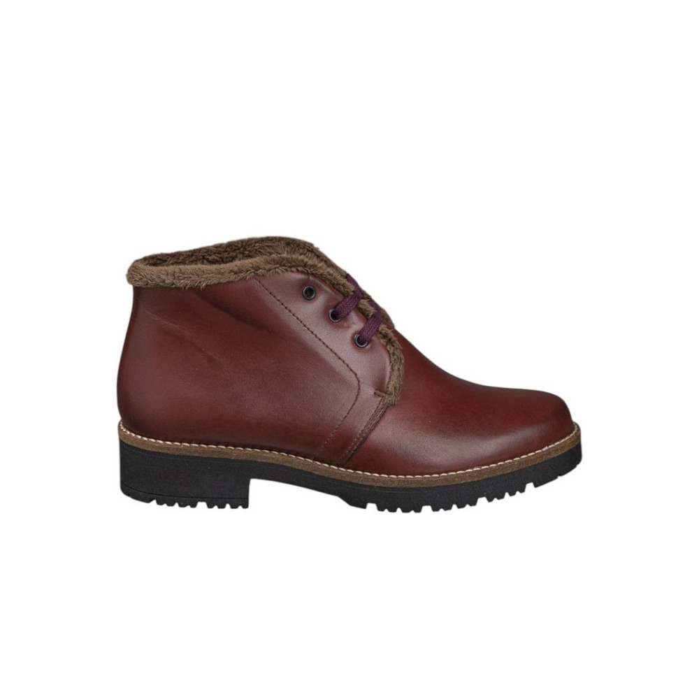 Botines Planos Mujer Pitillos 10777 Burdeos