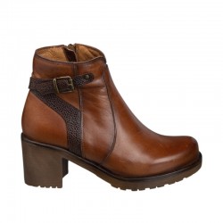 Botines de Tacón Mujer Zapp 40289 Cuero