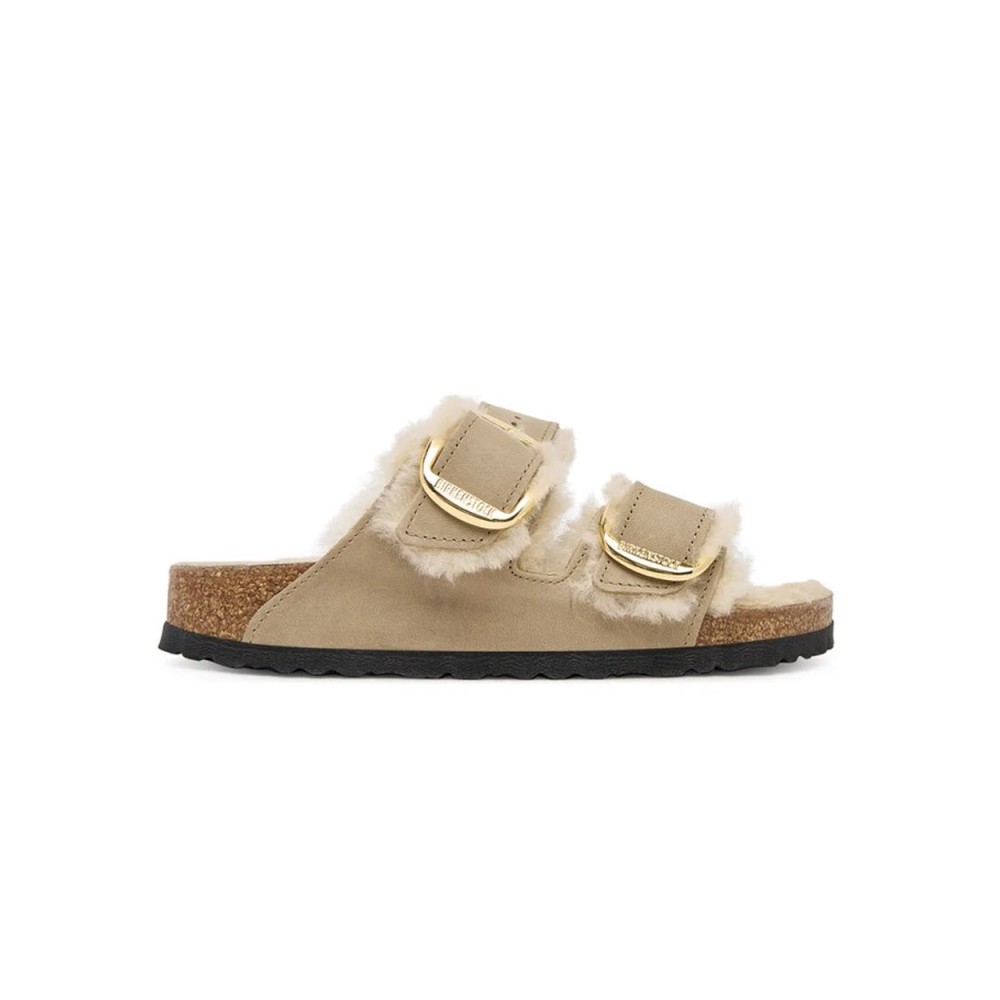 Sandalias Planas Mujer Birkenstock Arizona Shearlg Marron