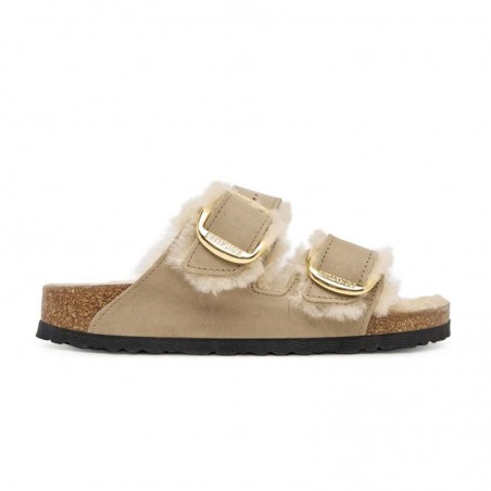 Sandalias Planas Mujer Birkenstock Arizona Shearlg Marron
