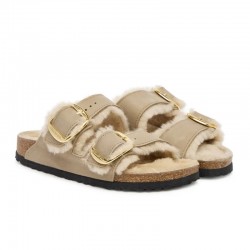 Sandalias Planas Mujer Birkenstock Arizona Shearlg Marron