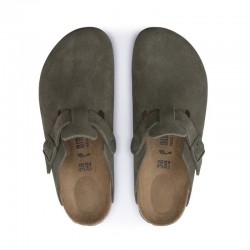 Zuecos Hombre Birkenstock Boston Leve Gris