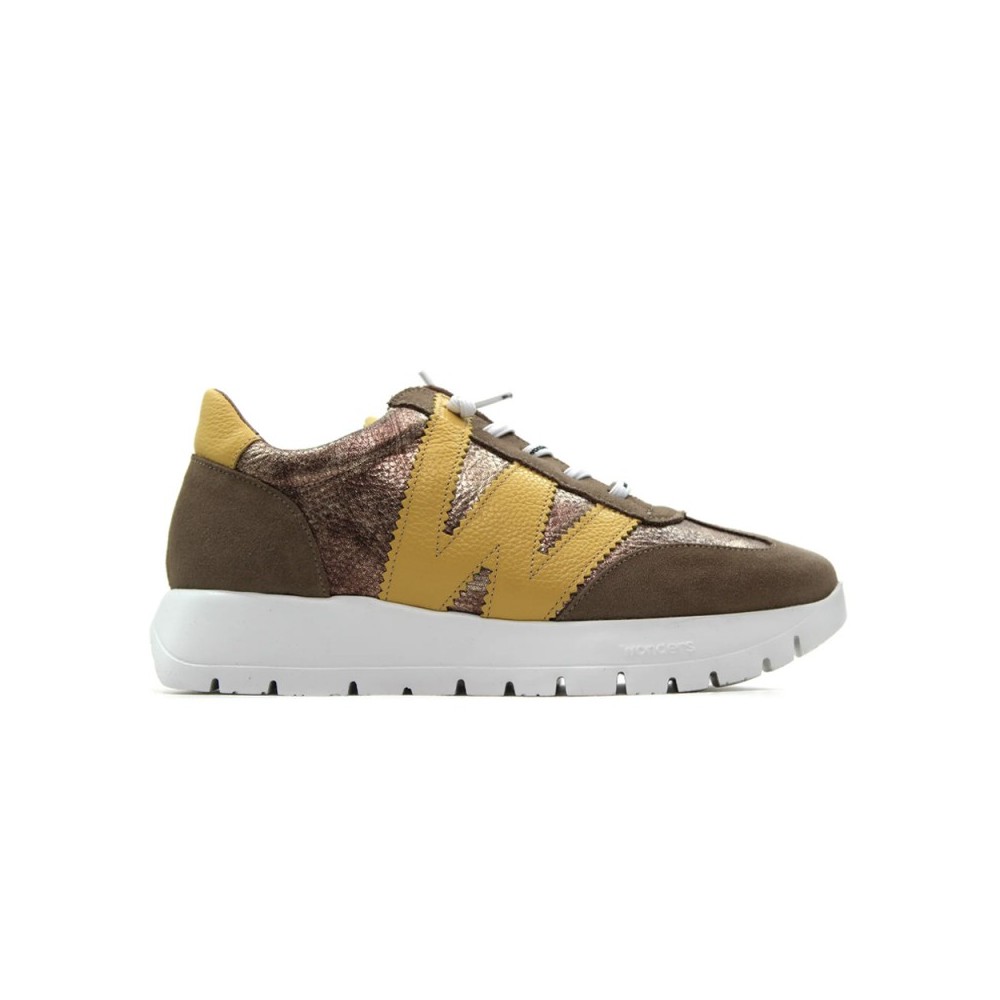 Sneakers Mujer Wonders 2476 Oro