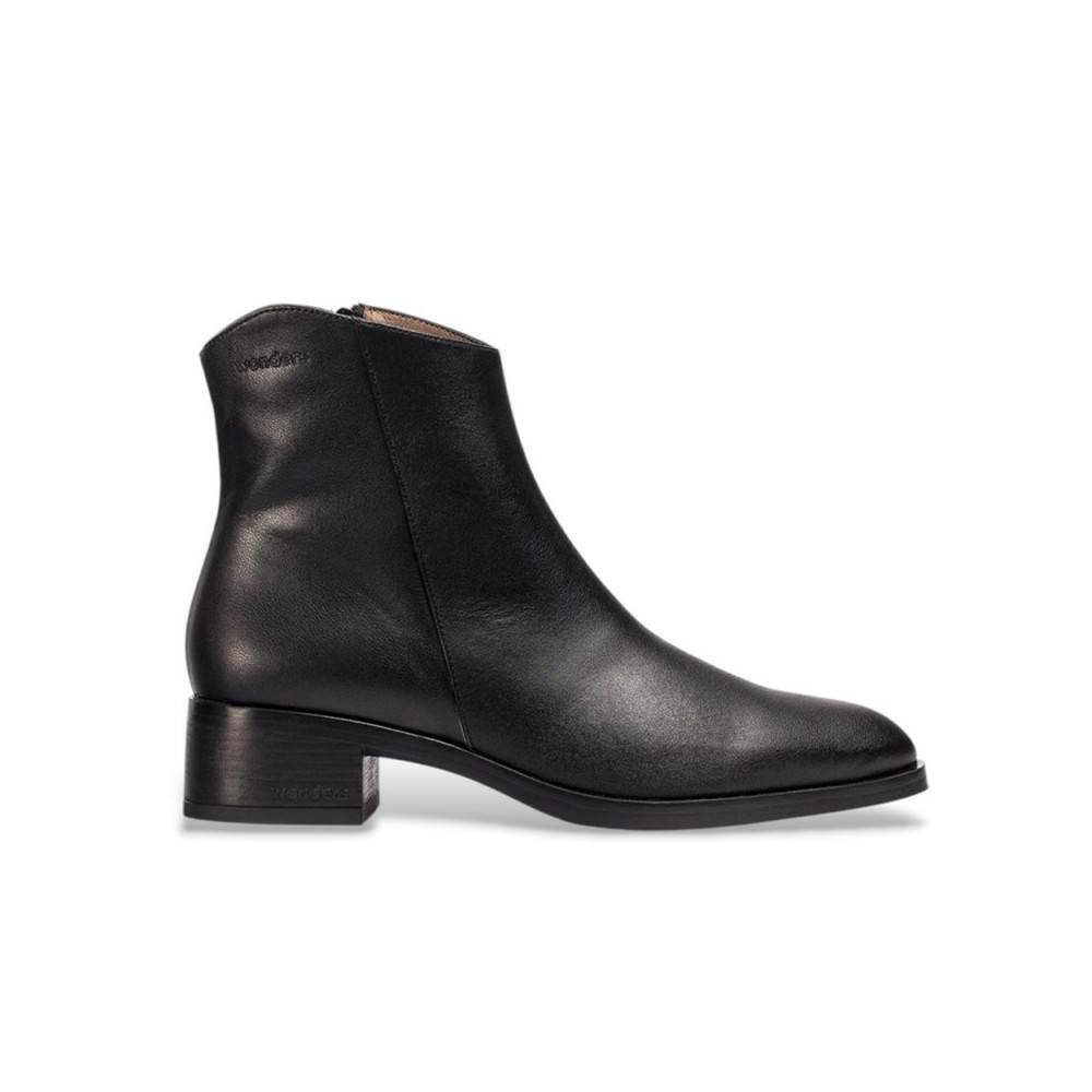 Botines de Tacón Mujer Wonders D1801 Negro
