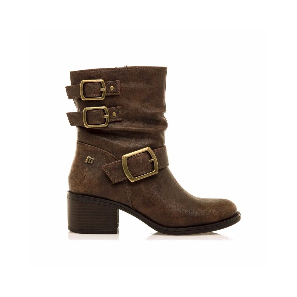 Botines de Tacón Mujer Mustang 54664 Cuero