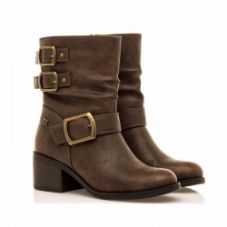 Botines de Tacón Mujer Mustang 54664 Cuero