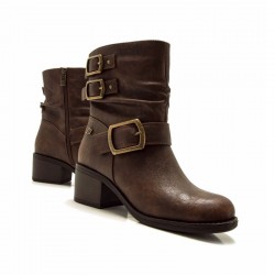 Botines de Tacón Mujer Mustang 54664 Cuero