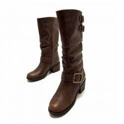 Botas de Tacón Mujer Mustang 54663 Cuero