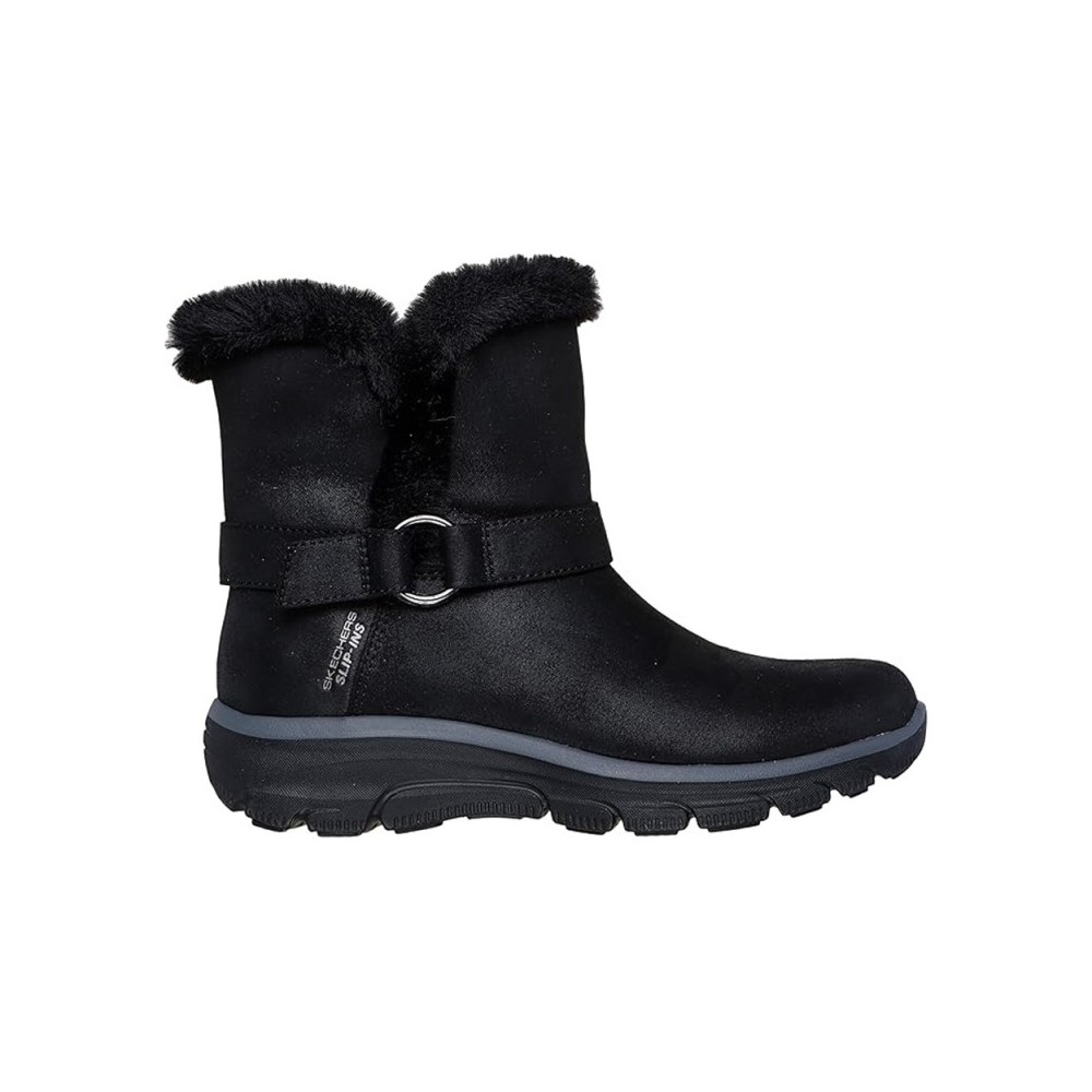 Botas Planas Mujer Skechers Slip-Ins Relaxed Fit Negro