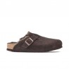 Zuecos Mujer Birkenstock Boston Shearling Leve Marron