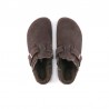 Zuecos Mujer Birkenstock Boston Shearling Leve Marron