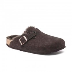 Zuecos Mujer Birkenstock Boston Shearling Leve Marron