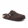 Zuecos Mujer Birkenstock Boston Shearling Leve Marron