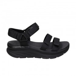 Sandalias Planas Mujer Skechers 112886 Negro-Negro