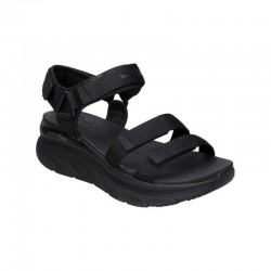 Sandalias Planas Mujer Skechers 112886 Negro-Negro