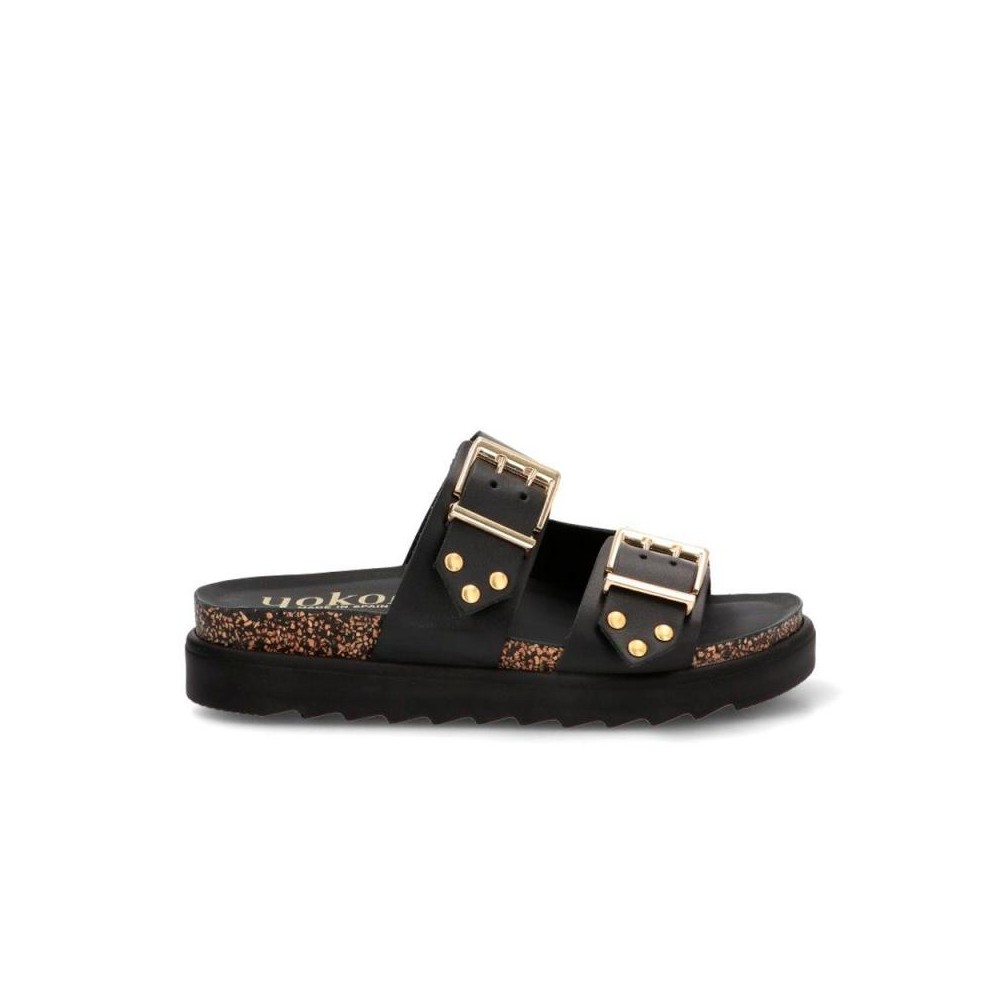 Sandalias Planas Mujer Yokono Tunez Negro