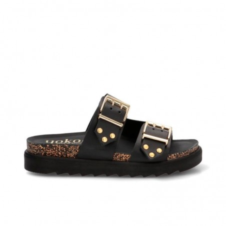 Sandalias Planas Mujer Yokono Tunez Negro