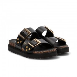 Sandalias Planas Mujer Yokono Tunez Negro