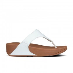 Sandalias Planas Mujer Fitflop Lulu Opul Toe-Post Blanco