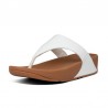 Sandalias Planas Mujer Fitflop Lulu Opul Toe-Post Blanco