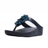 Sandalias Planas Mujer Fitflop Fino Bead-Cluster Marino