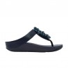 Sandalias Planas Mujer Fitflop Fino Bead-Cluster Marino