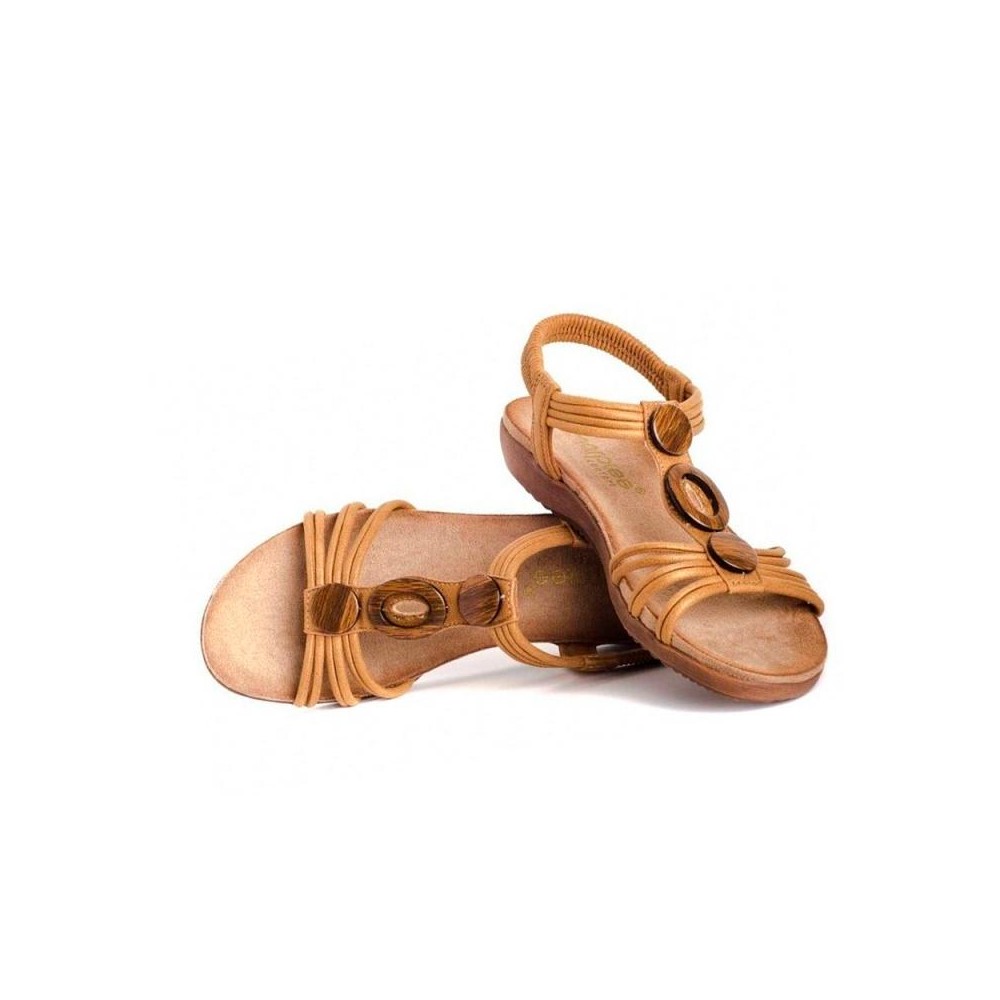 Sandalias Planas Mujer Zapp 26676 Oro