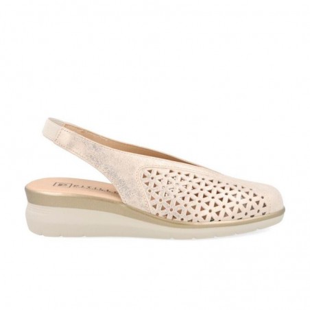 Sandalias Planas Mujer Pitillos 10370 Oro