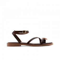 Sandalias Planas Mujer Oh My Sandals 5855 Marron