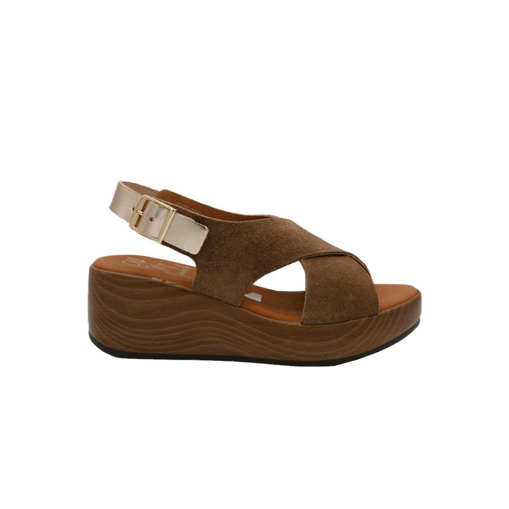 Cuñas Mujer Oh My Sandals 6039 Taupe