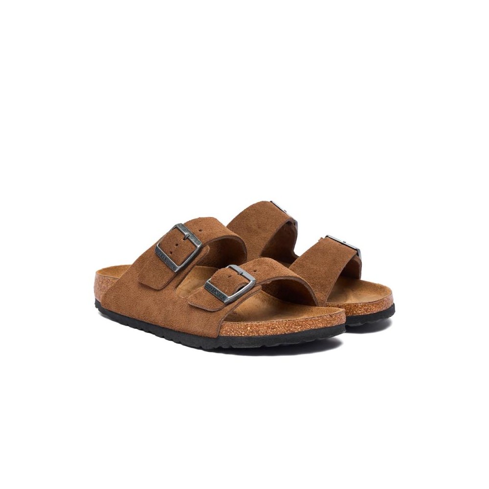 Sandalias Planas Mujer Birkenstock Arizona Marron