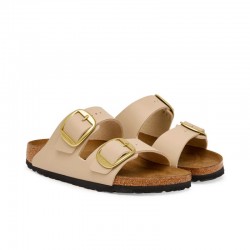 Sandalias Planas Mujer Birkenstock Arizona Big Buckle Beig