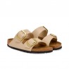 Sandalias Planas Mujer Birkenstock Arizona Big Buckle Beig