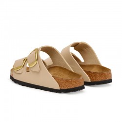 Sandalias Planas Mujer Birkenstock Arizona Big Buckle Beig