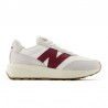 Sneakers Mujer New Balance U370 Blanco-Burdeos