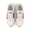 Sneakers Mujer New Balance U370 Blanco-Burdeos