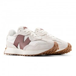 Sneakers Mujer New Balance U327 Blanco-Burdeos