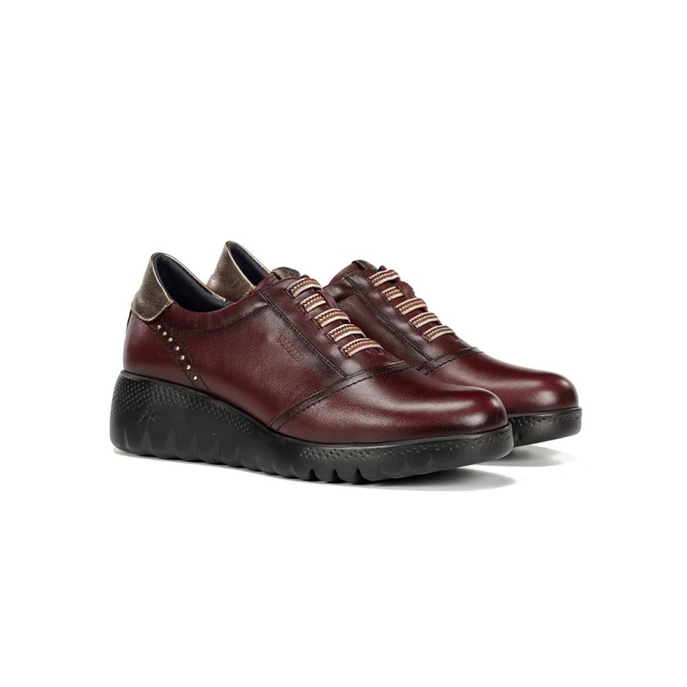 Zapatos Casual Mujer Fluchos Live F2096 Burdeos