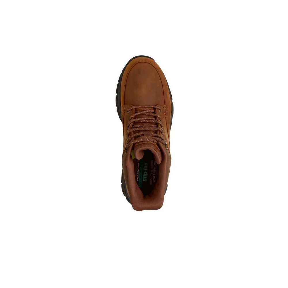 Botas Hombre Skechers Slip-Ins Waterproof Relaxed Fn Cuero