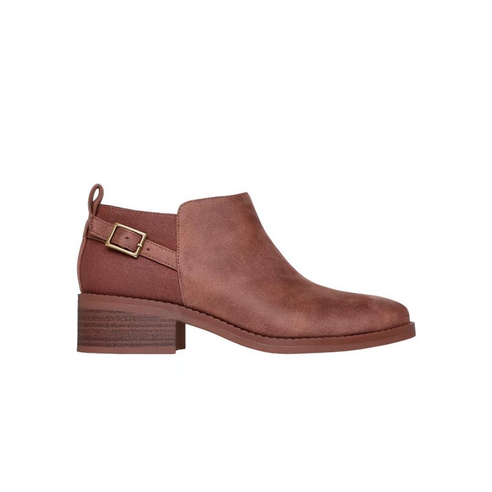 Botines de Tacón Mujer Skechers Bobs Wander Luxe Marron