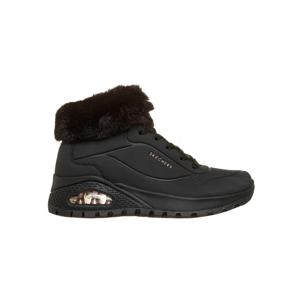 Botines Planos Mujer Skechers Uno Rugged-Arctic Avenue Negro-Negro