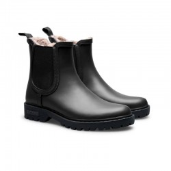 Botas de Agua Mujer Verbenas Gaudi Fur Smooth Negro