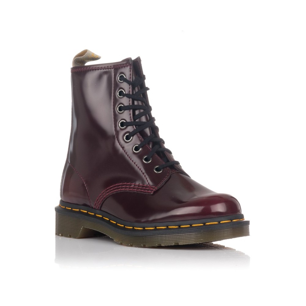 Botas Planas Mujer Dr. Martens Vegan 1460 Burdeos