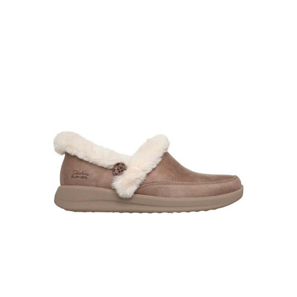 Zapatillas de Casa Mujer Skechers Slip-Ins: Cozy Escape Taupe